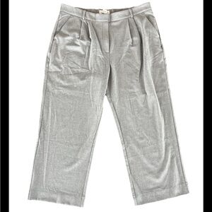 A&F Sloane Tailored Wide Leg Ultra High Rise Gray Classy Work Pant Size 34 18S